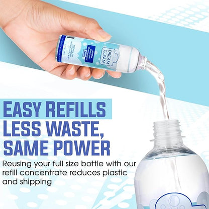 DREAM CLEAN MintTea Bathroom Cleaning Spray Refill - Biodegradable and Cruelty-Free Formula for Showers, Tubs, Sinks & More, Spearmint & Tea Tree Essential Oils, 4oz
