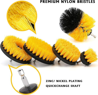 5 Pieces Drill Brush Attachments, Scrubber Brush for Drill, Power Cleaning Kit for Carpet, Car Detailing, Bathroom Surface, Upholstery, Grout, Tiles, Sinks, Shower, Boat, Corner