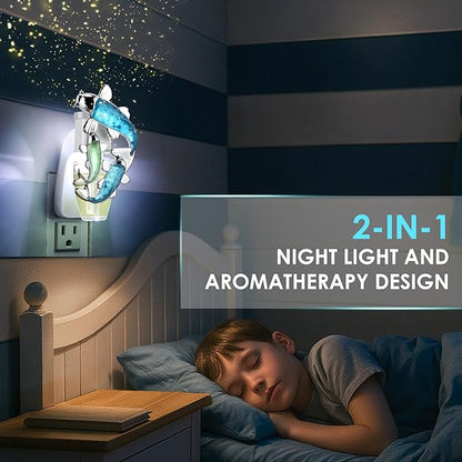 Hohean Wall Fragrance Plug in Compatible with Bath and Body Works WallFlower, Scent Diffuser with Night Light, ETL Certified, Long Lasting Scented Warmer Diffuser Home Office(Elegant Fish)
