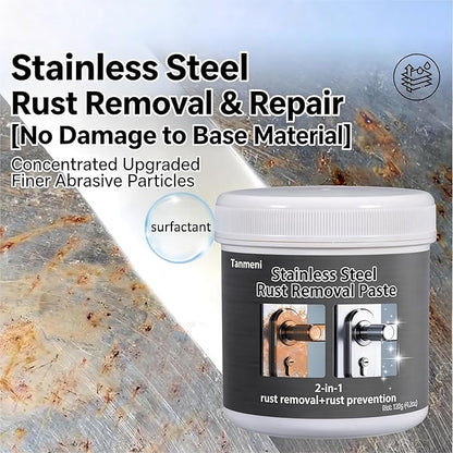 Stainless Steel Rust Stain Remover & Cleaner, Rust Spot Stain Remover for Stainless Steel Appliances and Furniture - Ideal for Grill, Fridge, Knife or Pan & more (75, Grams)