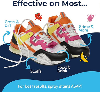 Miss Mouth's Messy Eater Stain Treater and Messy Steppers Shoe Cleaner Magic Duo - Stain Remover for Clothes, Carpet, Upholstery and Shoe Cleaner for Sneakers, Leather, Cloth, Mesh