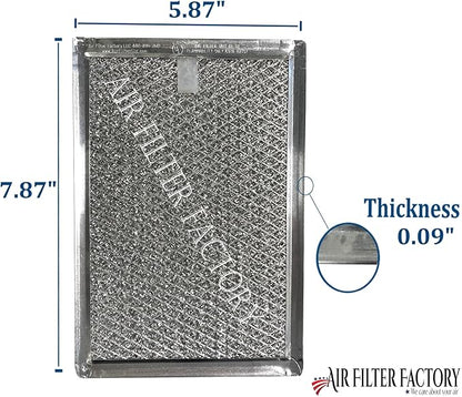 Air Filter Factory Replacement For Frigidaire 5303319568 Microwave Oven 12-Layer Aluminum Grease Filter 2-Pack