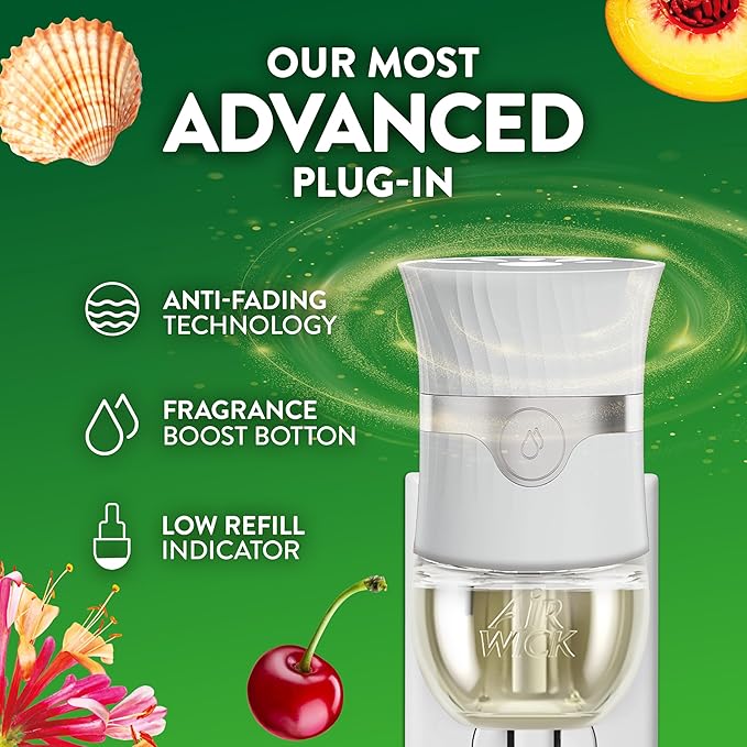 AIR WICK® Plug In Scented Oil Air Freshener Refill Mixed Pack - 4 Count Oil Refills Spring LHR+CSP+PR+SP 4 ct., Essential Oils