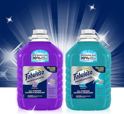 Fabuloso Professional All Purpose Cleaner & Degreaser - Lavender, 1 Gallon (Pack of 2)