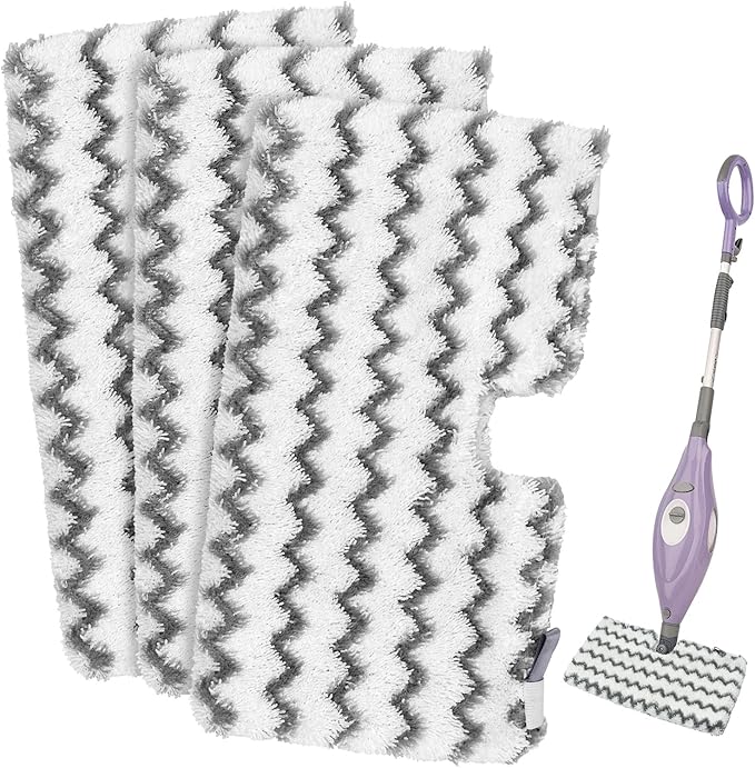 3 Pack Steam Mop Replacement Pads for Shark Steam Mops S3500 Series S3501 S3601 S3550 S3901 SE450 S3801CO S3601D S2901 S2902 Shark Steam Pocket Mop, Reusable Heavy Scrub Steam Mop Pads to Floor Clean