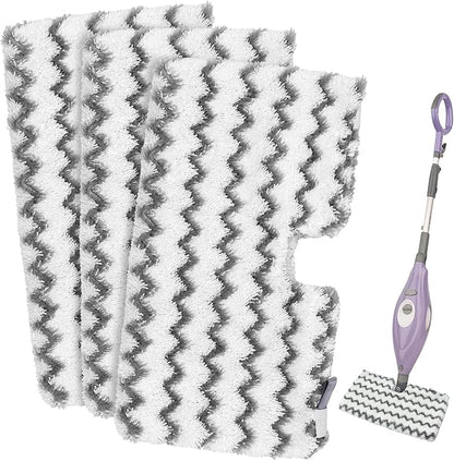 3 Pack Steam Mop Replacement Pads for Shark Steam Mops S3500 Series S3501 S3601 S3550 S3901 SE450 S3801CO S3601D S2901 S2902 Shark Steam Pocket Mop, Reusable Heavy Scrub Steam Mop Pads to Floor Clean