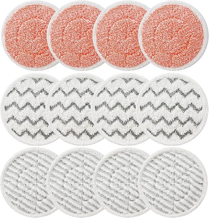 12 Pack S8001 S8201 S8000 S7001 Steam and Scrub Mop Pads for Shark S8001 S8201 S8000 S7001 S7201 S7005 S7000AMZ S7000 S7001TGT S7020 Steam & Scrub Steam Mop