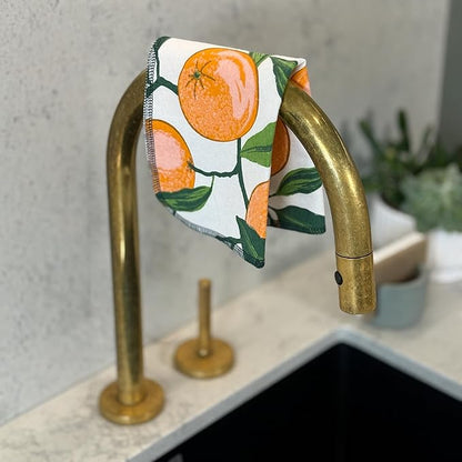 Reusable Paper Towels - 10 Pack - Roll of Washable Cotton Cloth Paper Towels - Paperless Reusable Napkins Cloth Washable - Absorbent + Long Lasting - Zero Waste Products - (Valencia)