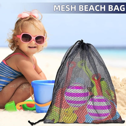 Mesh Drawstring Bag Durable Nylon Mesh Bag Small Gym Bags Travel Beach Locking Closure Storage Bags For College, Gym, Yoga, Sport