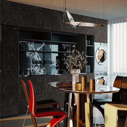 Dimoon 15.7"x78.7"Wall Paper Peel and Stick Modern Gray and Silver Contact Paper Removable Self-Adhesive Stick on Wallpaper Waterproof Countertops Wallpaper for Kitchen Bathroom Vinyl Roll