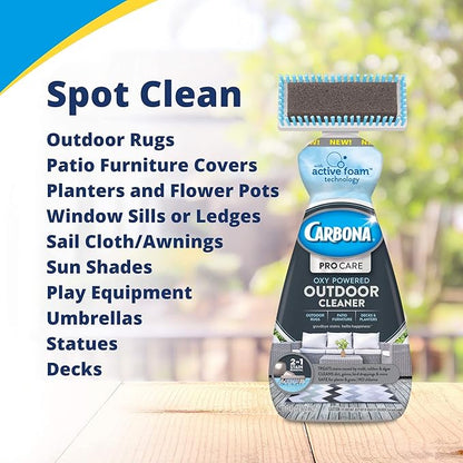 Carbona Pro Care Oxy Powered Outdoor Cleaner with Brush | 22 Fl Oz, 1 Pack