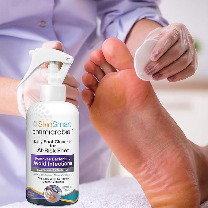 SkinSmart Daily Foot Cleanser for Advanced Foot Hygiene 8 ounce Spray