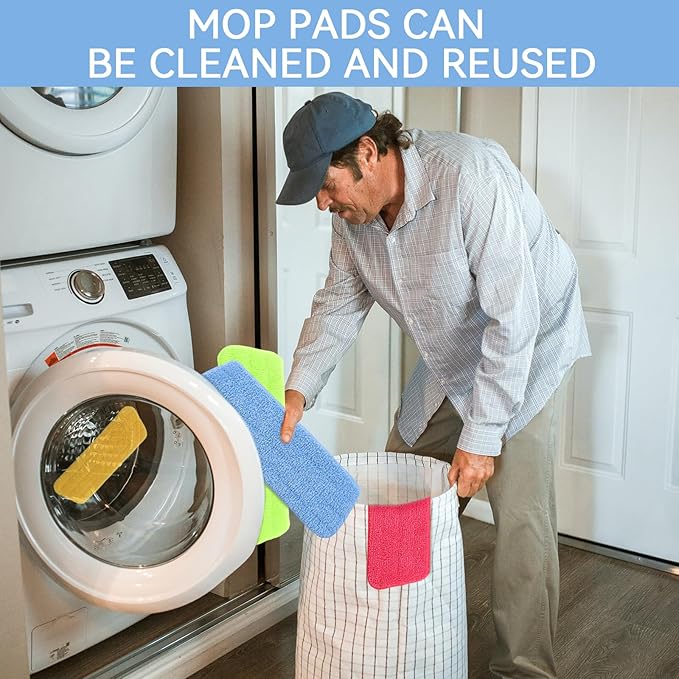 8 Pack Spray Mop Refills Compatible for Libman Freedom Spray Mop, Reusable & Washable 16in Microfiber Floor Cleaning Mop Pads for Spray Mop