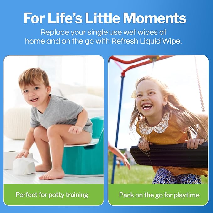 Refresh Liquid Wipe: Toilet Paper Foam (Original Foam, 50ml (1.69 Fl Oz) 2 Pack)