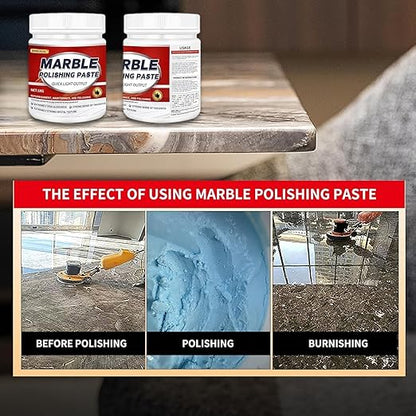 Marble Polishing Paste, Granite Polishing Compound,Marble Polishing Kit, Quartz Cleaner Countertop,Quartz Polish, Granite Sealer and Protectant - Non-Toxic, Streak-Free (2.2LB,1Pce)