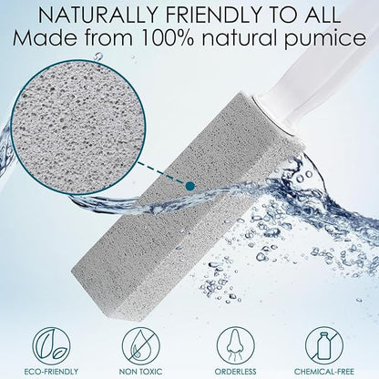 20 Pack Pumice Stone Toilet Bowl Cleaner Pumice Stone with Handle for Toilet Cleaning, Remove Limescale, Rust, Cleaning Supplies for Toilet, Pool, Bathroom, Sink