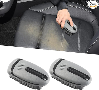 2PCS Carpet and Upholstery Cleaning Brush, Detailing Supplies, Carpet Scrubber Stiff Bristle Detailing Scrub Brushes, Universal Car Accessories Interior Leather Brush for Car and Home
