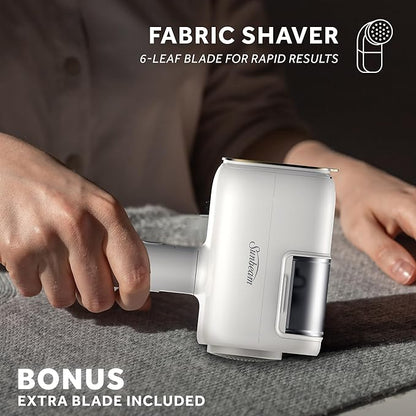 Sunbeam ReviveSystem 3-in-1 Steam, Iron & Fabric Shaver – 1000W, Ceramic Soleplate, Lint Remover, Vertical/Horizontal Use, 6-Leaf Blade, 3oz Tank, Quick Heat-Up, Compact, 3-Year Limited Warranty