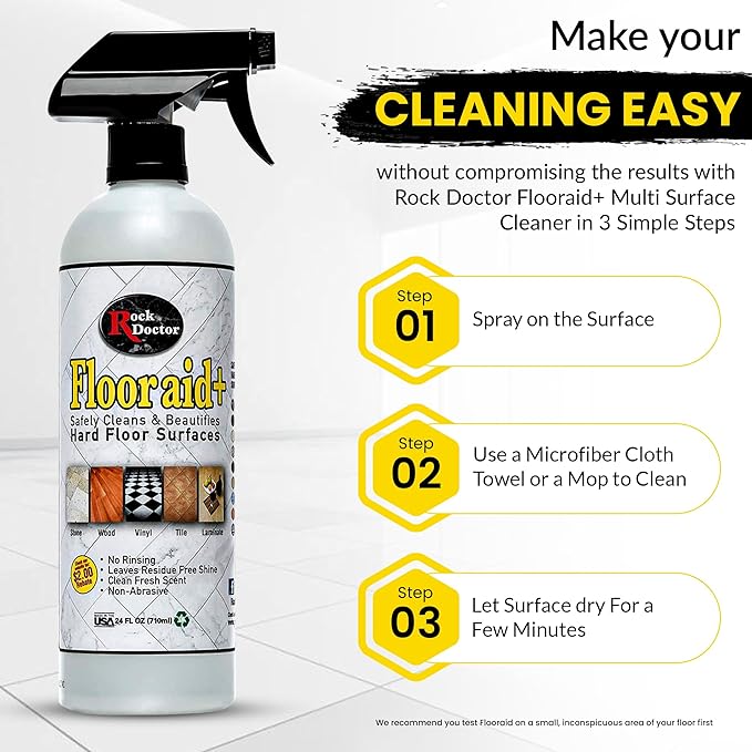 Rock Doctor Hard Floor Cleaner, Multi-Surface Formula for Tile, Stone, Laminate, and Granite, 24 oz, Christmas and New Year Cleaning 1 Pk
