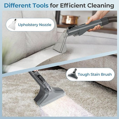 ARLIME Carpet Cleaner Machine, 600W Deep Pet Stain Remover with Water Spray, 15Kpa Powerful Suction, Dual Water Tank, Portable Upholstery Spot Cleaner for Couch, Car Seat, Mattress, Rug & Curtain
