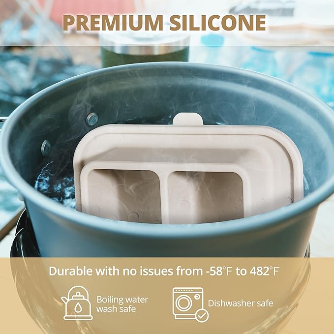 Silicone Suction Toothbrush Holder 2-Slot Wall Mounted Bathroom Organizer for Electric, Manual & Kids' Toothbrushes – Secure Suction Storage, Compact & Travel-Friendly – Sand Beige