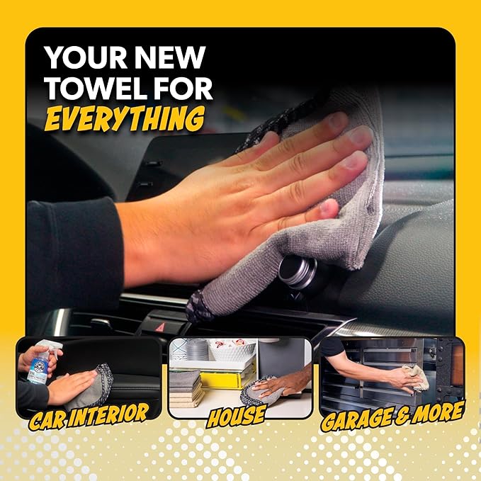 Chemical Guys Microfiber Cleaning Towels, Car Interior, Home and Garage, Scratch-Free, Lint-Free Short-Pile Microfiber, Multi-Color, 14 in x 12 in - 9 Pack