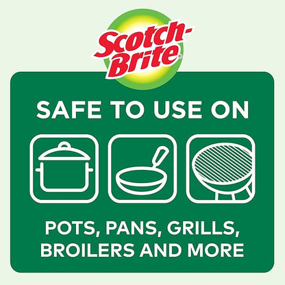 Scotch-Brite Copper Coated Scrubbing Scour Pads, 3 Scouring Scrubber Pads (Pack of 2)