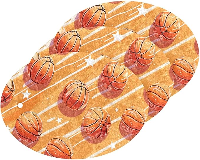 Basketball Kitchen Scrub Sponges, Pop-up Kitchen Cleaning Sponges Reusable Dish Washing Sponges for Bathroom Household Cleaning 3 Pack - Non Scratch Scrubber