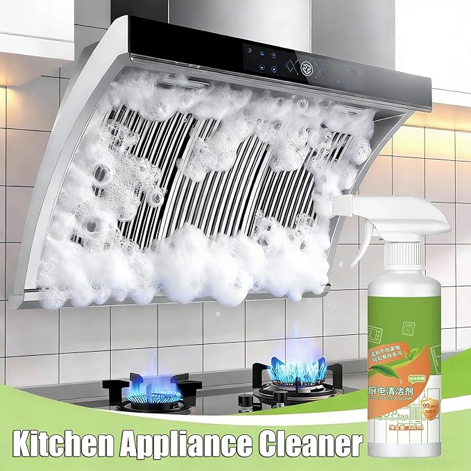 Kitchen Appliance Cleaner Spray, 300ml Household Appliances Cleaner for Household Appliances, Multi-Purpose Cleaner for Hood, Oven, Stove & More