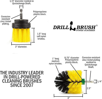 Scrub Brushes for Cleaning - Bathroom Cleaning Brush - Grout and Tile Cleaning Brush - Bathtub Cleaning Brush - Shower Drill Cleaning Brush - Tile Scrub Brush - Power Scrubber for Shower Cleaning
