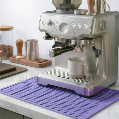 MicoYang Silicone Dish Drying Mat for Multiple Usage,Easy clean,Eco-friendly,Heat-resistant Silicone Mat for Kitchen Counter or Sink,Refrigerator or drawer liner Light Purple L 16 inches x 12 inches