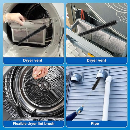 Dryer Vent Cleaner Kit Clothes Dryer Lint Brush Vent Trap Cleaner Home Essentials - 30" Extra Long Flexible Vacuum Clothes Dryer Lint Trap Vent Cleaning Refrigerator Coil Brush (1)