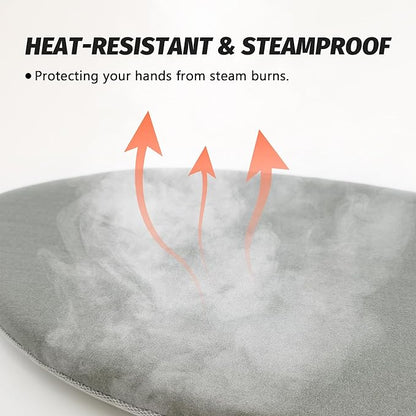 Quacc Heat Resistant Steaming Glove, Garment Steamer Ironing Hand Pad Anti Steam Glove Travel Garment Hand Held Steamer Tiny Ironing Board Mitt for Clothes