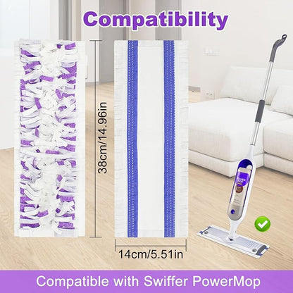 30 Pack Valuable Disposable Mopping Pad Refills Compatible with Swiffer PowerMop, Power Mop Refill Pads Replacements for Swiffer Power Mop Spray Mop Dry&Wet Pads Refills for Multi-Surface Floor Clean