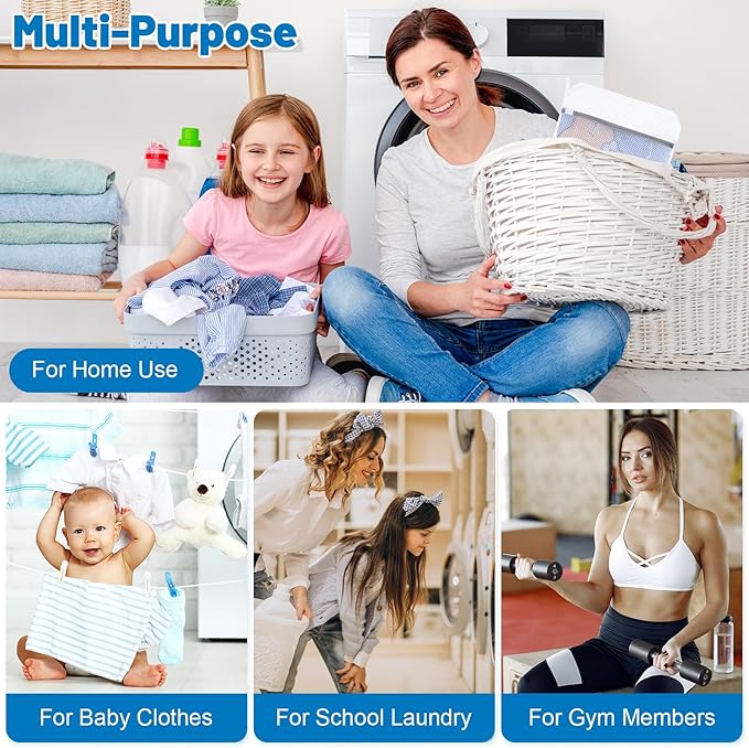 Dntorx 4 PCS Durable Honeycomb Mesh Laundry Bags for Delicates with Zipper, 12" x 16"+16" x 20" Reusable Laundry Bag Mesh Wash Bags for Washing Machine for Clothes, Shoes, Socks, Bra (2M + 2L, White)