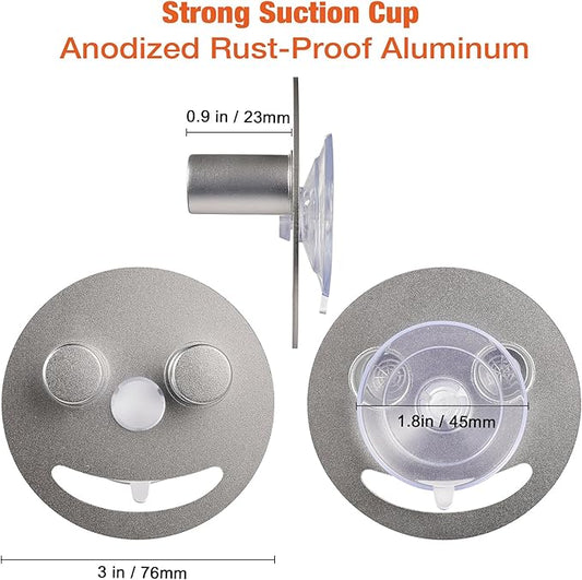 Smiley face sponge holder, kitchen Sink Caddy Organizer with Suction cup,Made of rust-proof aluminum that never rusts for Mommy & Daddy Sponges silvery (1-Pack）