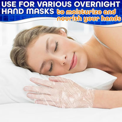 200 Pcs Paraffin Gloves for Hands - Lightweight, Disposable, Transparent, Leak-Proof, Universal Plastic Paraffin Wax Gloves for Hands - Soft, Easy to Use for Cooking, Eating, Cleaning, Hair Coloring