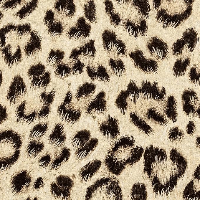 HueBurst Leopard Peel and Stick Wallpaper 17.3"x120" Cheetah Contact Paper Self Adhesive Brown Wallpaper Removable Waterproof Art DIY Wall Decor for Bedroom Living Room (14.4sq.ft.)