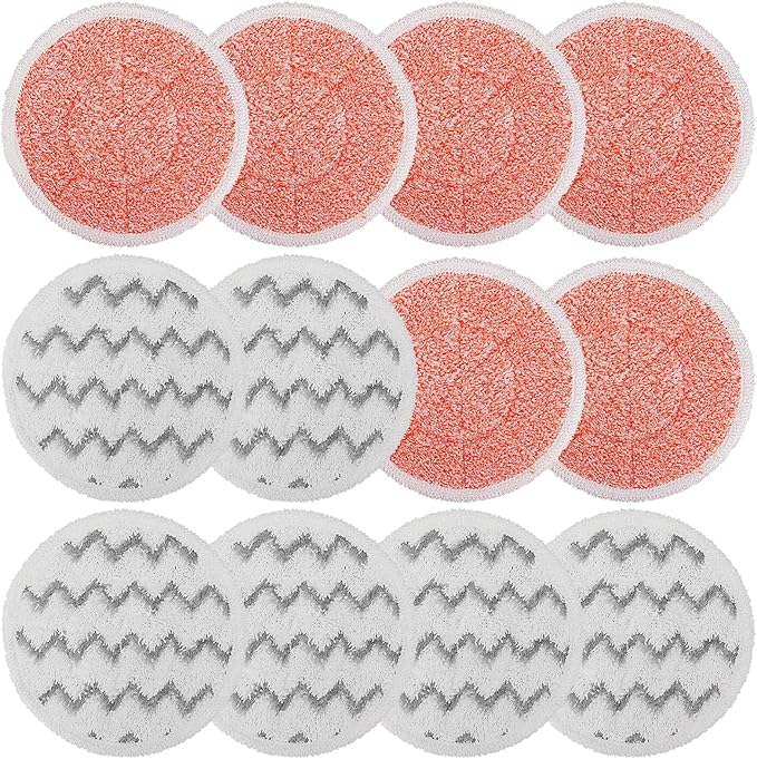 3897A Replacement Steam Mop Pads: 12 Packs Spin Mop Refills Compatible with Bissell Spinwave 3897A 3712C 3712W SmartSteam Scrubbing Steam Mop - Hard Floor Steam Mop Washable Pads
