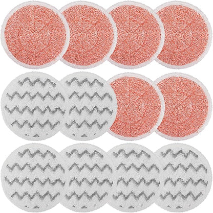 3897A Replacement Steam Mop Pads: 12 Packs Spin Mop Refills Compatible with Bissell Spinwave 3897A 3712C 3712W SmartSteam Scrubbing Steam Mop - Hard Floor Steam Mop Washable Pads