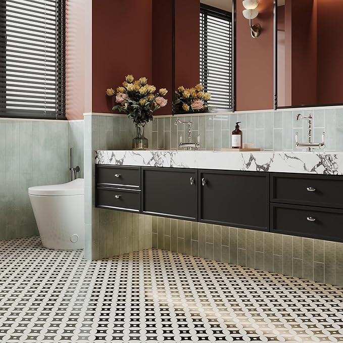 COLAMO Luxury Grey Peel and Stick Subway Tile Backsplash, Glossy Tiles Stick On Backsplash for Kitchen, Self Adhesive Brick Tiles for Bedroom, Bathroom, Fireplace, Accent Wall