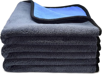 Microfiber Towels for Cars 3 Pieces 500 GSM polishing Cleaning Home, car and Motorbike - 12 x 12 Inches (30x30cm)