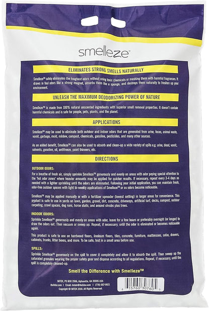 SMELLEZE Dead Animal Odor Eliminator for Strong Odor Removal - Eliminate Dead Rodent & Wildlife Smell - Safe Indoor & Outdoor Use, Natural Odor Remover, Fresh & Effective - Granules, 25 lbs.