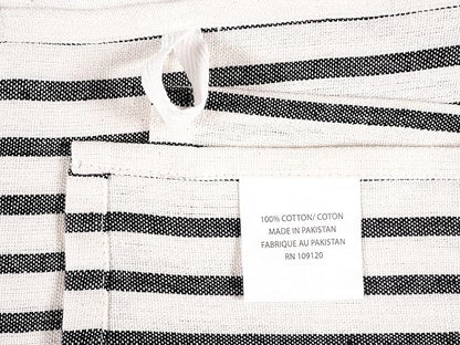 KAF Home Assorted Flat Kitchen Towels - Set of 10, 18 x 28 Inch (Black)