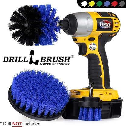 Kayak - Cleaning Supplies - Drill Brush - Boat Accessories - Hull, Deck, Fiberglass, Gel Coat, Carpet, Seats - Spin Brush Kit - Pond Scum, Oily Residue, Weeds, Barnacles, Oxidation - Canoe