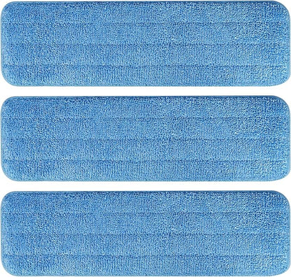 AmaVins 3 Pack Microfiber Cleaning Pads, Reusable Microfiber Mop Pads for 18 Inch Mop, Hardwood Floor Replacement Cleaning Mop Pads, Machine Washes