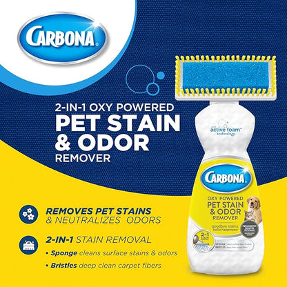 Carbona Oxy-Powered Pet Stain & Odor Remover | Carpet Cleaner for Pets | 13.5oz