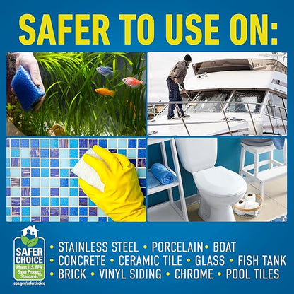 CLR Free & Clear, No Dyes or Fragrances, Gentle Lime and Bathroom Descaler, Removes Hard Water Stains and Rust Deposits - Amazon Exclusive