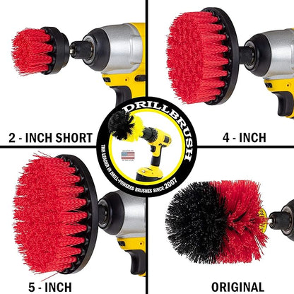Outdoor Cleaning Supplies - Fountain and Patio Cleaning Brushes - Fire Pit - Scrub Brushes - Concrete Brush - Grout Cleaner - Granite Scrubbing Tool - Headstone Restoration Kit - Garden Statues Brush