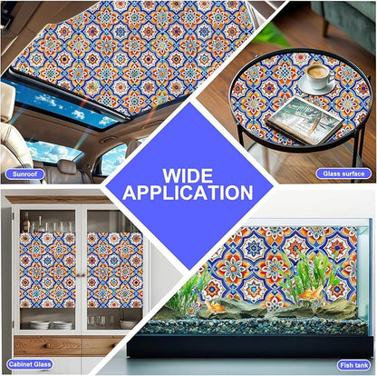 Rainbow Window Privacy Film,Heat Control,UV Blocking,Anti-Glare,Day & Night Privacy Protection & Decoration for Home, Bathroom,Glass Door,Static Cling,Renter-Friendly with Installation Tools